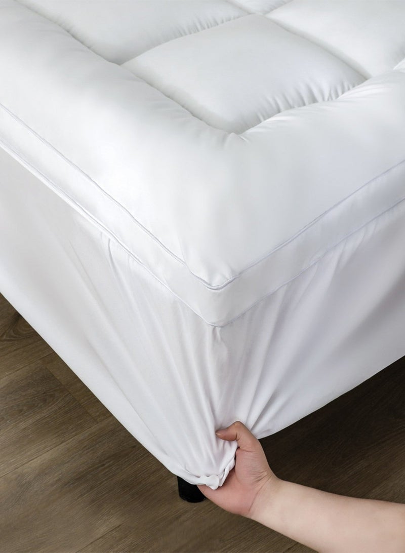 NADAV Sukoon Hotel-Style Mattress Topper – Single & half Size 120×200 cm, 5 cm Thickness, White - Image 2